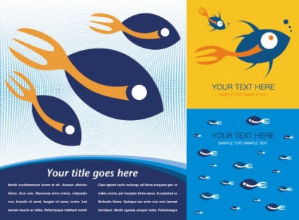 Fish Theme Vector Background