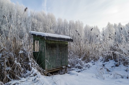 冬季釣魚小屋