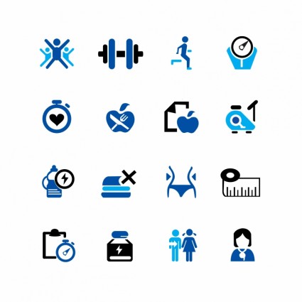 Fitness And Exercise Icons