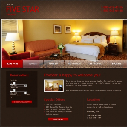 fünf-Sterne-Hotel-Vorlage