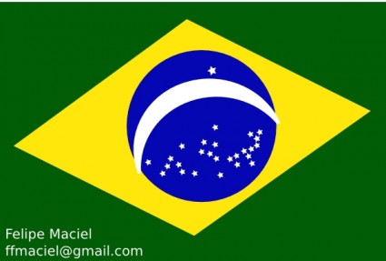 drapeau Brésil crystal clip art
