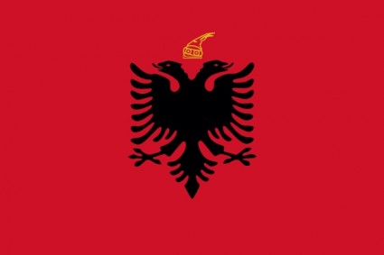Flaga królestwa Albanii clipart