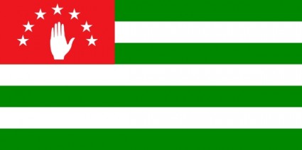 クリップアート アブハジア自治共和国の国旗