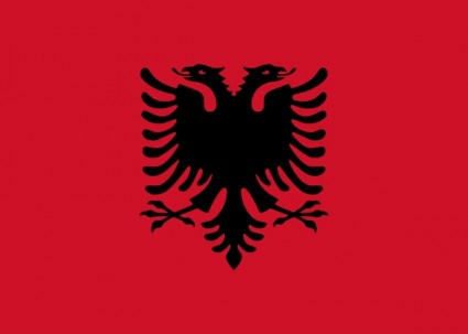 علم ألبانيا قصاصة فنية