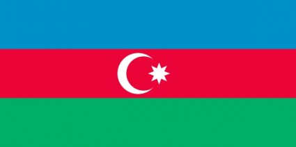 Bandera de clip art de Azerbaiyán