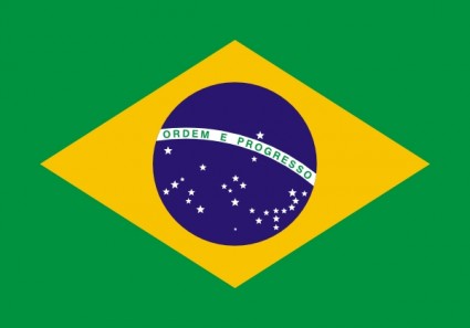 علم البرازيل قصاصة فنية