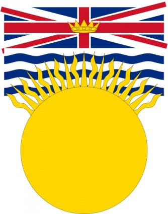 加拿大不列颠哥伦比亚省的旗子的剪贴画