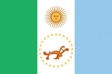 علم مقاطعة تشاكو في الأرجنتين قصاصة فنية