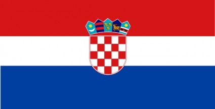 Flagge Kroatien ClipArt