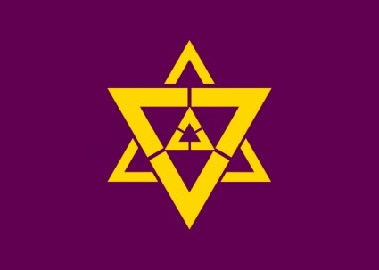 علم فوكوشياما كيوتو قصاصة فنية