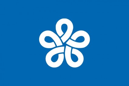 Flagge von Fukuoka Präfektur ClipArt