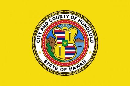 Flagge von Honolulu Hawaii ClipArt