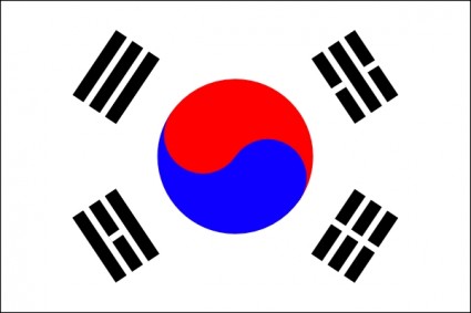 Flaga Korei clipart