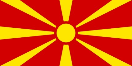 Flagge Mazedonien ClipArt