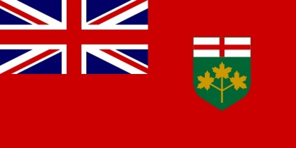 オンタリオ州、カナダの旗をクリップアートします。