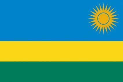 Bandeira da arte de grampo de Ruanda