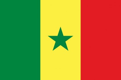 セネガル クリップアートの旗