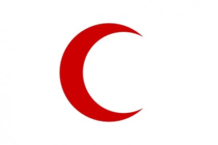 drapeau de l'image clipart du Croissant-Rouge