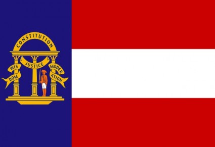 Bandeira do estado da Geórgia casaco clip-art