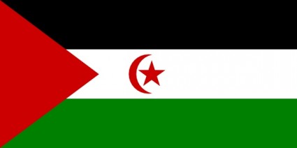 西撒哈拉的旗子的剪貼畫