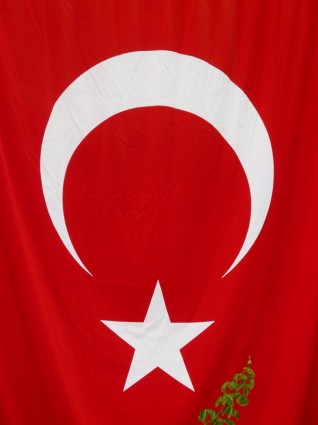 media luna de Turquía de bandera
