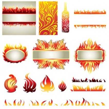 Flame Elements Vector