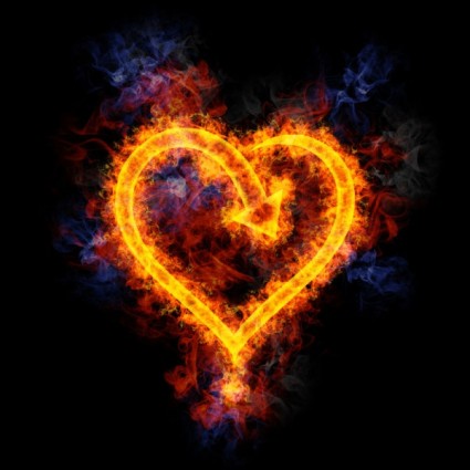 image de définition heartshaped flamme