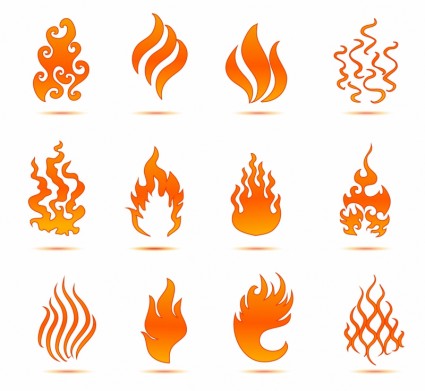 ícones de chama