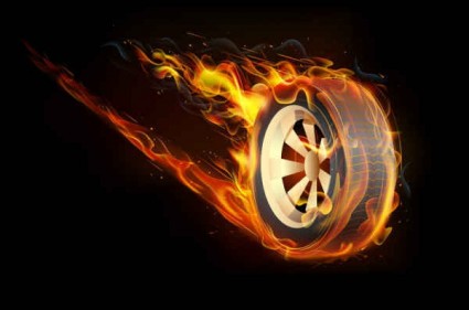 Flamme Reifen Vektor Hintergrund