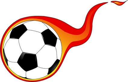 flammenden Fußball-Kugel-ClipArt