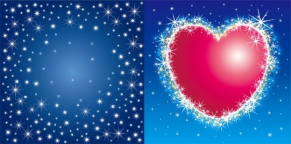 Flash And Flash Heartshaped Vector Background