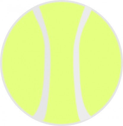 Flat Yellow Tennis Ball Clip Art