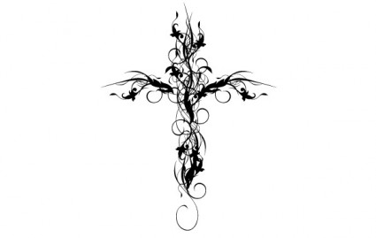 花卉的十字架