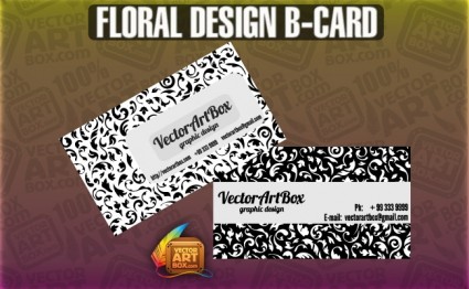 b tarjeta de diseño floral