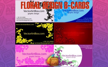 tarjetas de diseño floral b