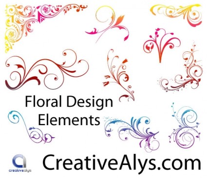 elementi di design floreale