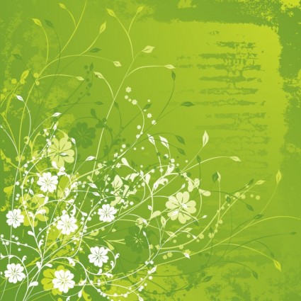 illustration vectorielle vert floral