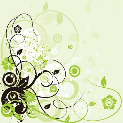 tourbillon floral fond graphique de vecteur abstraite