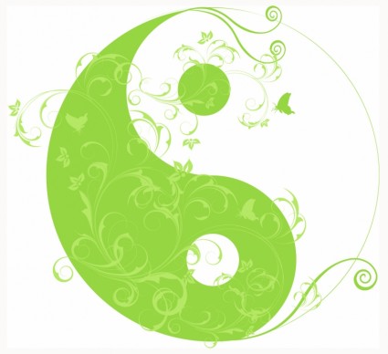 símbolo floral yinyang