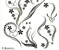 pinceles de diseño de flor para cs3