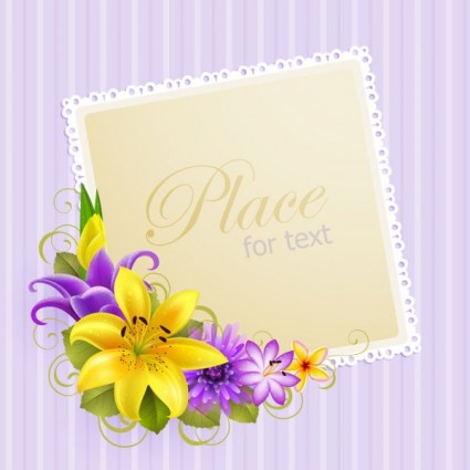 vector de tarjetas de felicitación de flor