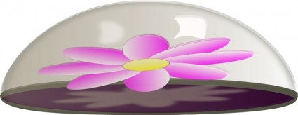fiore in vetro peso carta