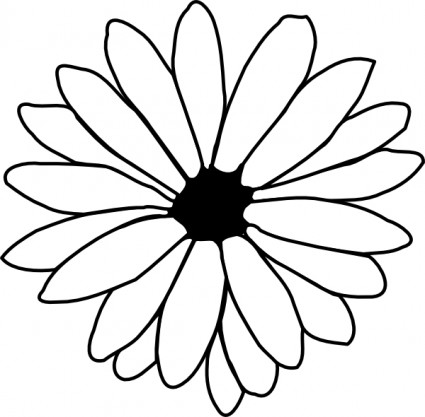 image clipart fleur contour