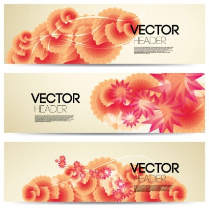 Цветы баннер вектор