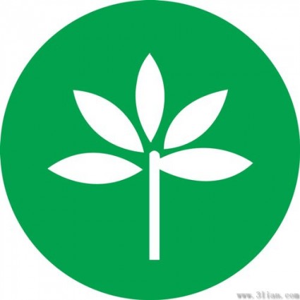 icone di fiori vector sfondo verde