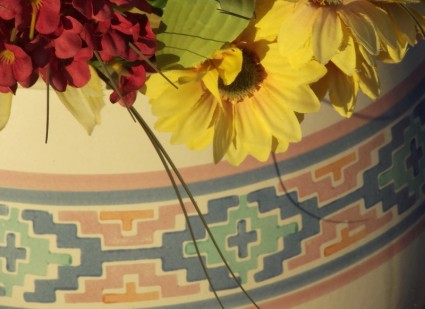 cerâmica indiana de flores