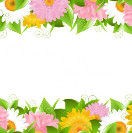 Flowers Petals Lace Background Vector