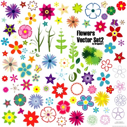Blumen vector set