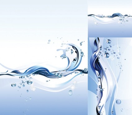 fließende Wasser Thema Vektor