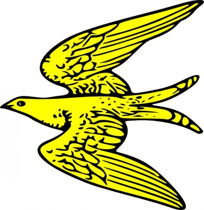 latające obiekty clipart żółty ptak